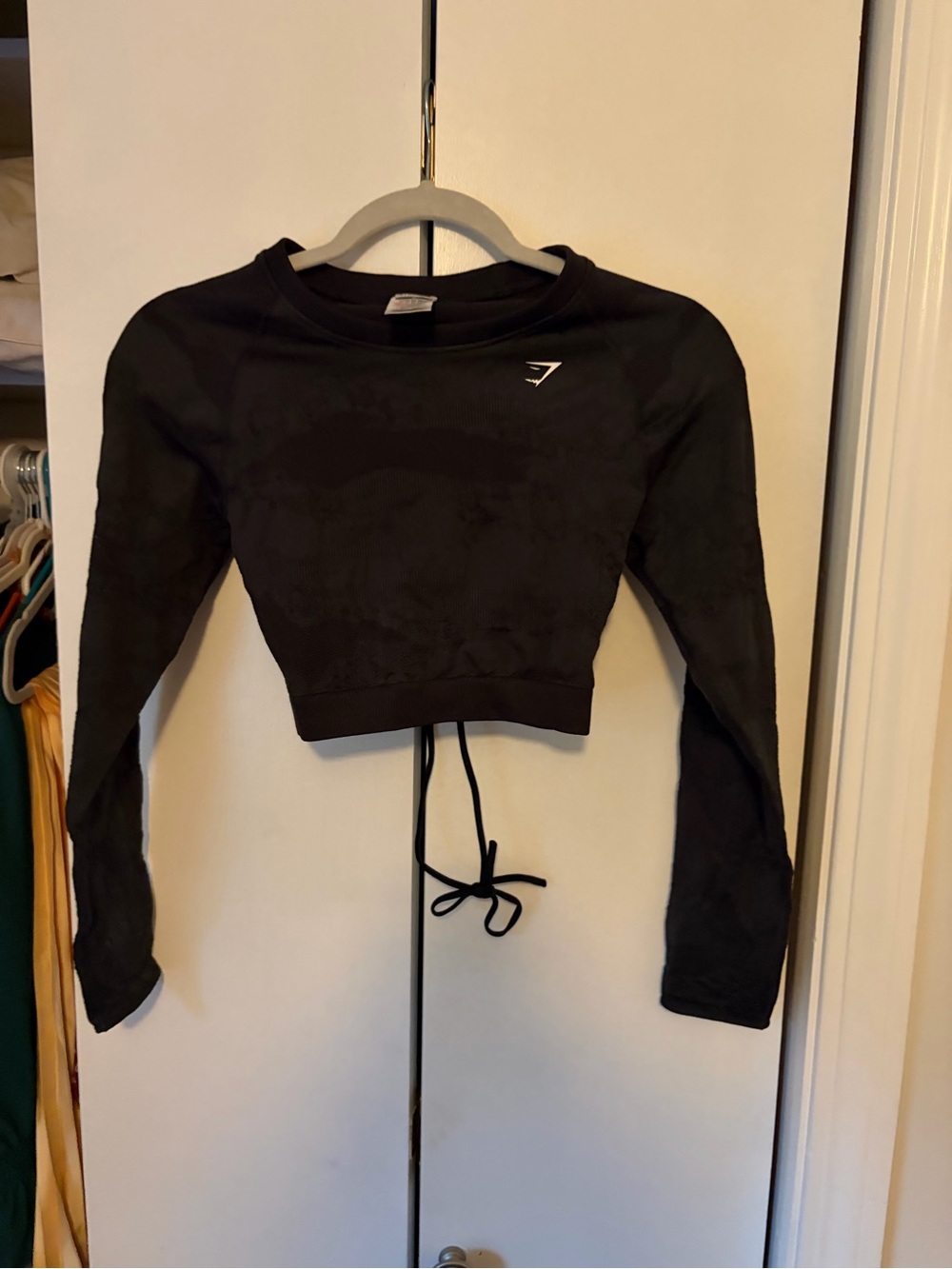 Gymshark Black Cropped Long Sleeve Pullover